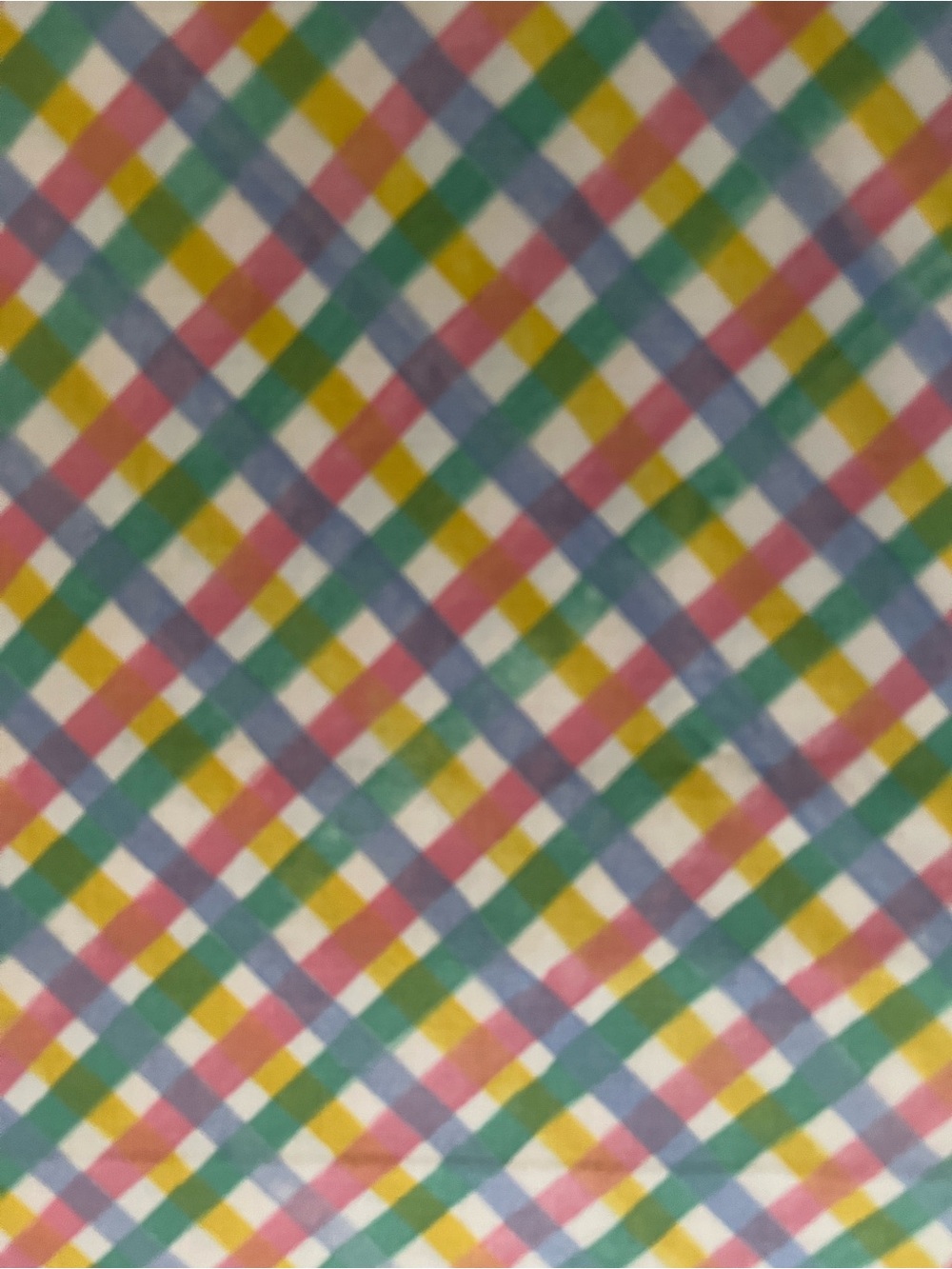 Multicolor Checkered Table Linen - Bright Plaid Dinner Table Cloth